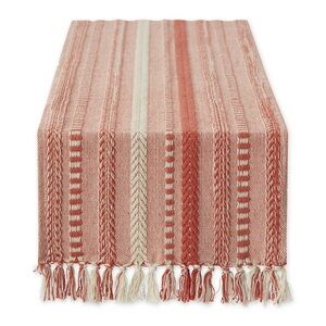 Striped Table Runner with Tassels